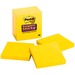 Post-it Super Sticky Note - 90 - 3" x 3" - Square - Daffodil - Self-adhesive - 5 / Pack