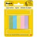 Post-it Page Markers - 100 - 1/2" x 2" - Rectangle - Unruled - Electric Blue, Yellow, Aqua Wave, Light Mulberry, Neon Green - Paper - Removable, Self-adhesive - 500 / Pack
