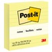 Post-it® Lined Notes - 300 - 4" x 4" - Square - 300 Sheets per Pad - Ruled - Canary Yellow - Paper - Recyclable - 300 / Pad