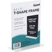 NuDell T-shape Acrylic Frame Standing Sign Holder - Holds 8.50" x 11" Insert - 1 Each - Clear