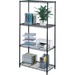 Safco Industrial Wire Shelving - 36" x 18" x 72" - 4 x Shelf(ves) - Rust Proof, Leveling Glide, Adjustable Leveler, Adjustable Feet, Dust Proof - Black - Powder Coated - Steel - Assembly Required