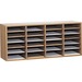 Safco Adjustable Shelves Literature Organizers - 24 Compartment(s) - Compartment Size 2.50" (63.50 mm) x 9" (228.60 mm) x 11.50" (292.10 mm) - 16.4" Height x 39.4" Width x 11.8" Depth - Medium Oak - Wood - 1 Each