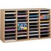 Safco Adjustable Shelves Literature Organizers - 36 Compartment(s) - Compartment Size 2.50" (63.50 mm) x 9" (228.60 mm) x 11.50" (292.10 mm) - 24" Height x 39.4" Width x 11.8" Depth - Medium Oak - Wood - 1 Each