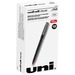 uniball&trade; Roller Rollerball Pen - Micro Pen Point - 0.5 mm Pen Point Size - Red Water Based Ink - Black Stainless Steel Barrel - 1 Dozen