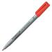 Staedtler Lumocolor Fine Point Waterbased Marker - Fine Marker Point - Red Water Based Ink - Black Polypropylene Barrel - 1 Each