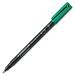 Lumocolor Permanent Pen 318 - Fine Marker Point - 0.6 mm Marker Point Size - Green - Black Polypropylene Barrel - 1 Each