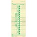 TOPS Named Days Time Cards - 3 1/2" (8.9 cm) x 9" (22.9 cm) Sheet Size - Yellow - Manila Sheet(s) - Green Print Color - 100 / Pack