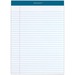 TOPS Docket Letr-Trim Legal Ruled White Legal Pads - 50 Sheets - Double Stitched - 0.34" Ruled - 16 lb Basis Weight - 8 1/2" x 11 3/4" - White Paper - Marble Green Binding - Perforated, Hard Cover, Resist Bleed-through - 12 / Pack