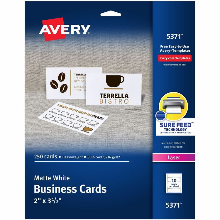 Avery Micro-Perforated Business Cards for Laser Printers, 2