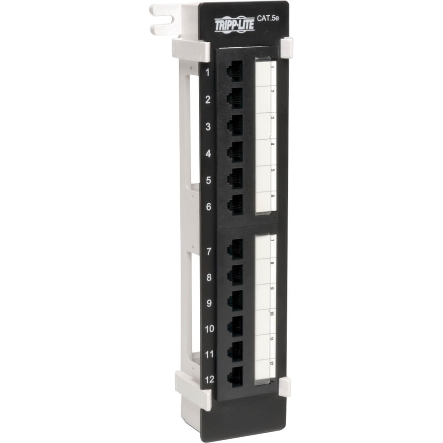 Eaton Tripp Lite Series 12-Port Wall-Mount Cat5e Patch Panel, 568B, RJ45 Ethernet, TAA