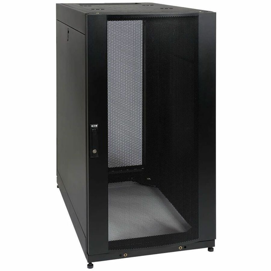 Tripp Lite by Eaton 25U SmartRack Standard-Depth Half-Height Rack Enclosure Doors Side Panels Shock Pallet
