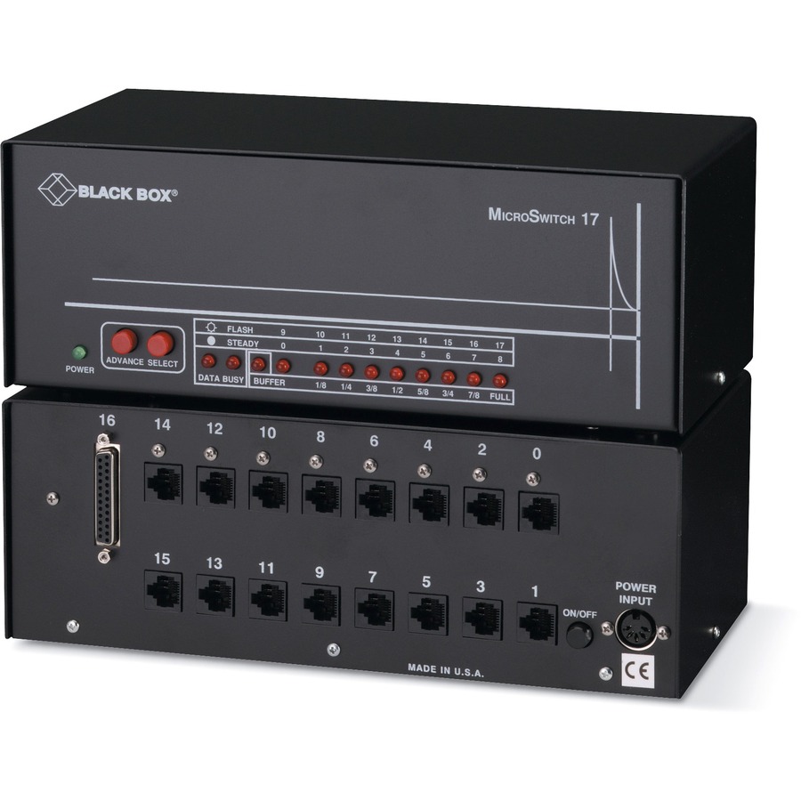 Black Box MicroSwitch Switch - (6) DB25 Female, (6) RJ-45