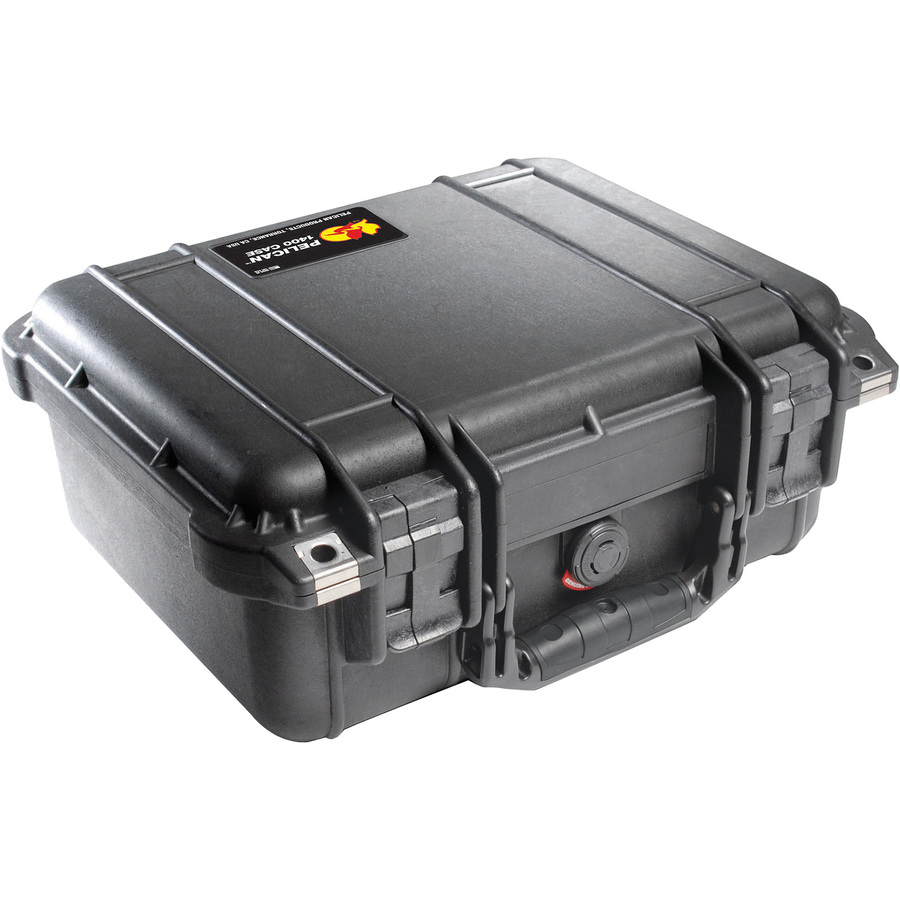 Pelican PELICAN 1400 COPOLYMR RUGGD CASE w/ PICK N' PLUCK FOAM BLACK