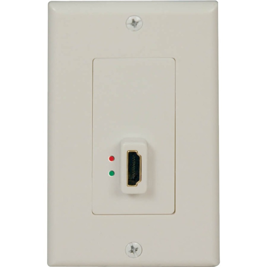 Tripp Lite HDMI Display-Side Wallplate with Active Signal Booster F/F - 2 x Socket(s) - HDMI Video - White