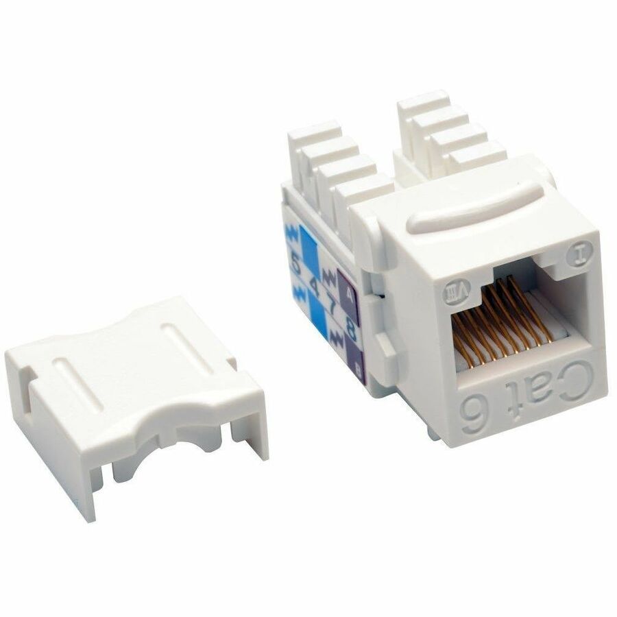 Tripp Lite by Eaton Cat6 Cat5e 110 Style Punch down Keystone Jack RJ45 White TAA GSA