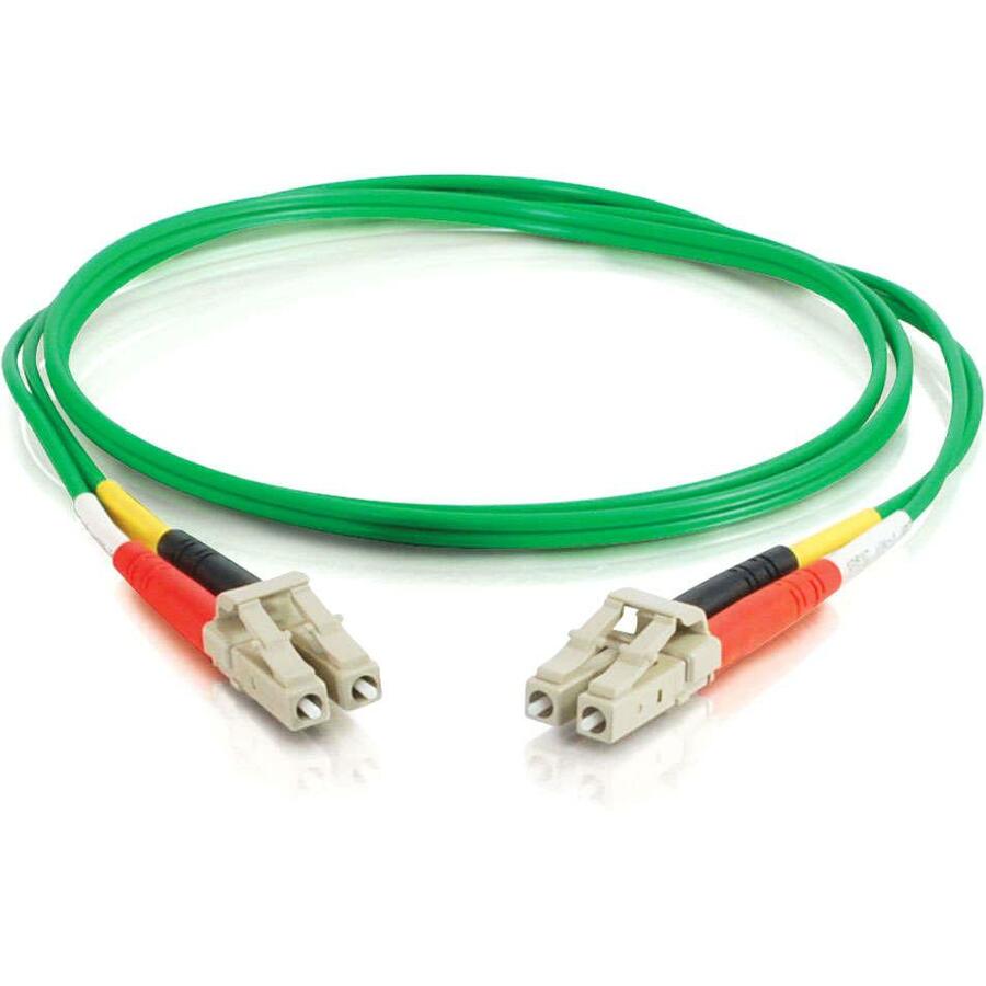 C2G-10m LC-LC 62.5/125 OM1 Duplex Multimode PVC Fiber Optic Cable - Green