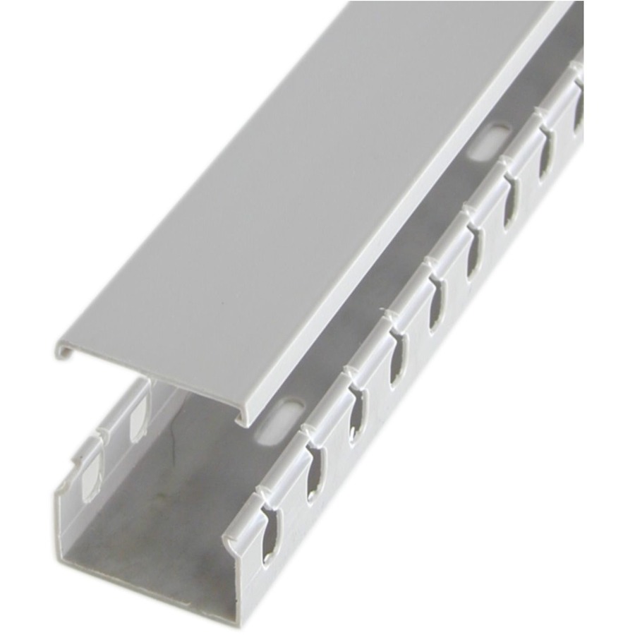 StarTech 2in x 1in Open Slot Wiring Cable Raceway Duct with Cover , Open Slot, Cable raceway, gray, 1.7 m, TAA
