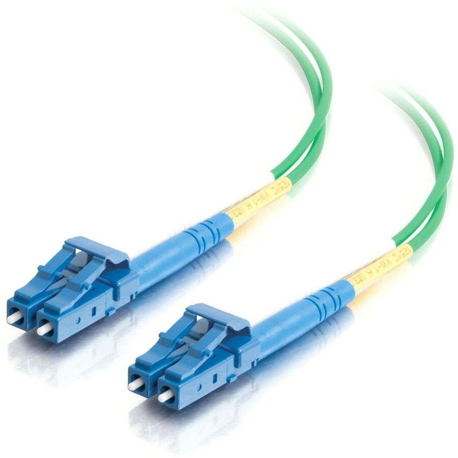 C2G-2m LC-LC 9/125 OS1 Duplex Singlemode Fiber Optic Cable (Plenum-Rated) - Green
