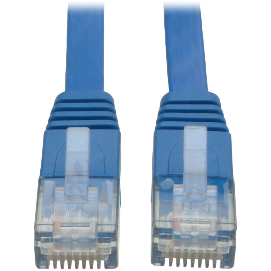 Tripp Lite N201-025-BL-FL Cat6 Patch Cable - Category 6 - 25ft - 1 x RJ-45 Male Network - 1 x RJ-45 Male Network - Blue