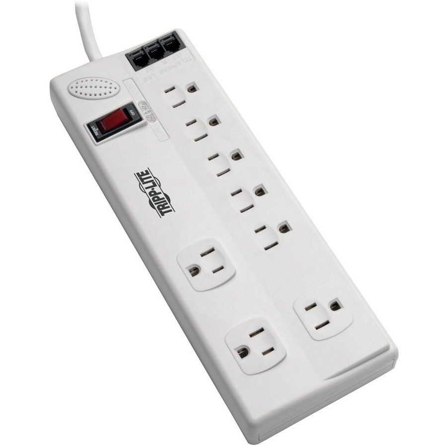 Tripp Lite by Eaton Protect It! 8-Outlet Computer Surge Protector 8 ft. (2.43 m) Cord 3150 Joules Tel/Modem/Fax Protection TAA