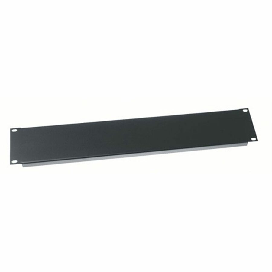 Middle Atlantic 2RU Blank Rack Panel - Steel and Flanged Blanking Panel - Flat Black Powder Coat