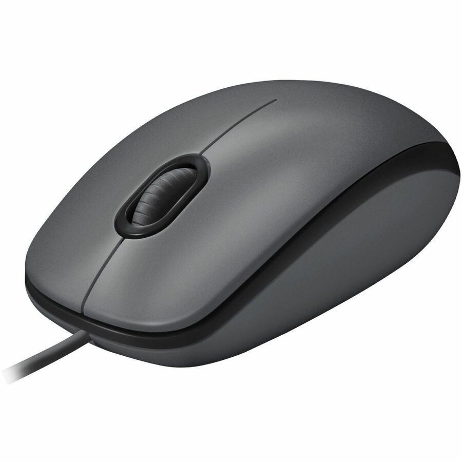 Logitech M100 Wired USB Mouse, 3-Buttons,1000 DPI Optical Tracking, Ambidextrous, Compatible with PC, Mac, Laptop (Gray)