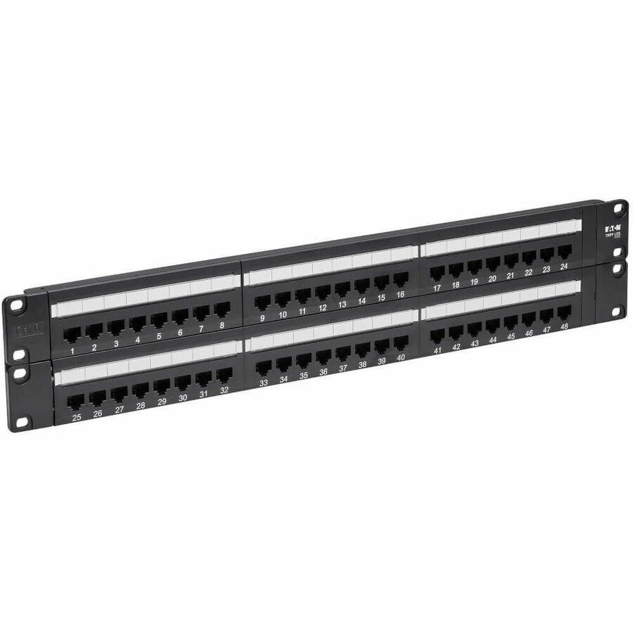 Tripp Lite by Eaton 48-Port Cat6 Cat5 Patch Panel Rackmount 110 Punch Down RJ45 Ethernet 1URM 568B