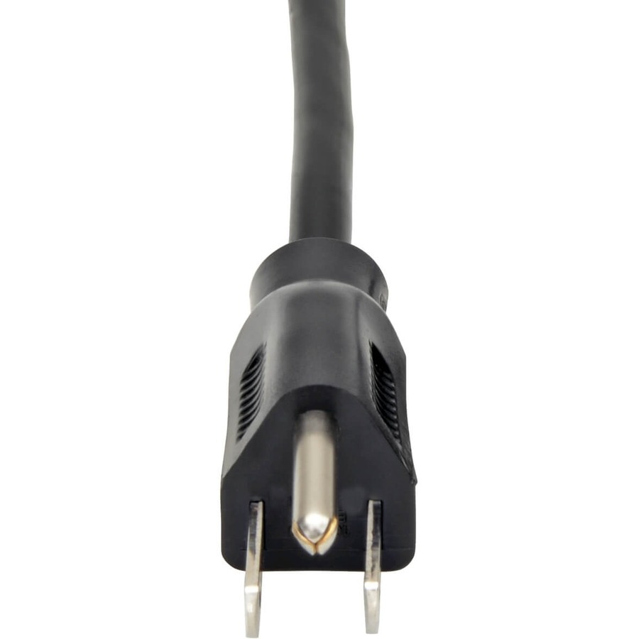 Eaton Tripp Lite Series Computer Power Cord, NEMA 5-15P to Left-Angle C13 - 10A, 125V, 18 AWG, 6 ft. (1.83 m), Black