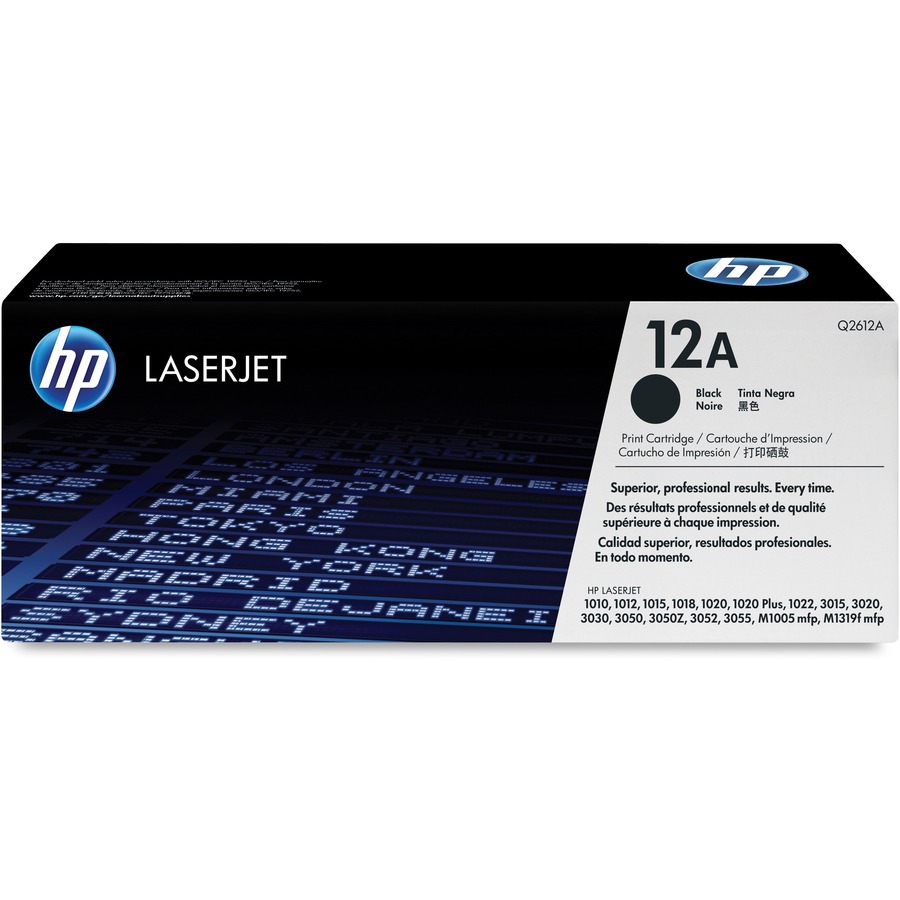 HP 12A Original Laser Toner Cartridge - Single Pack - Black - 1 Each