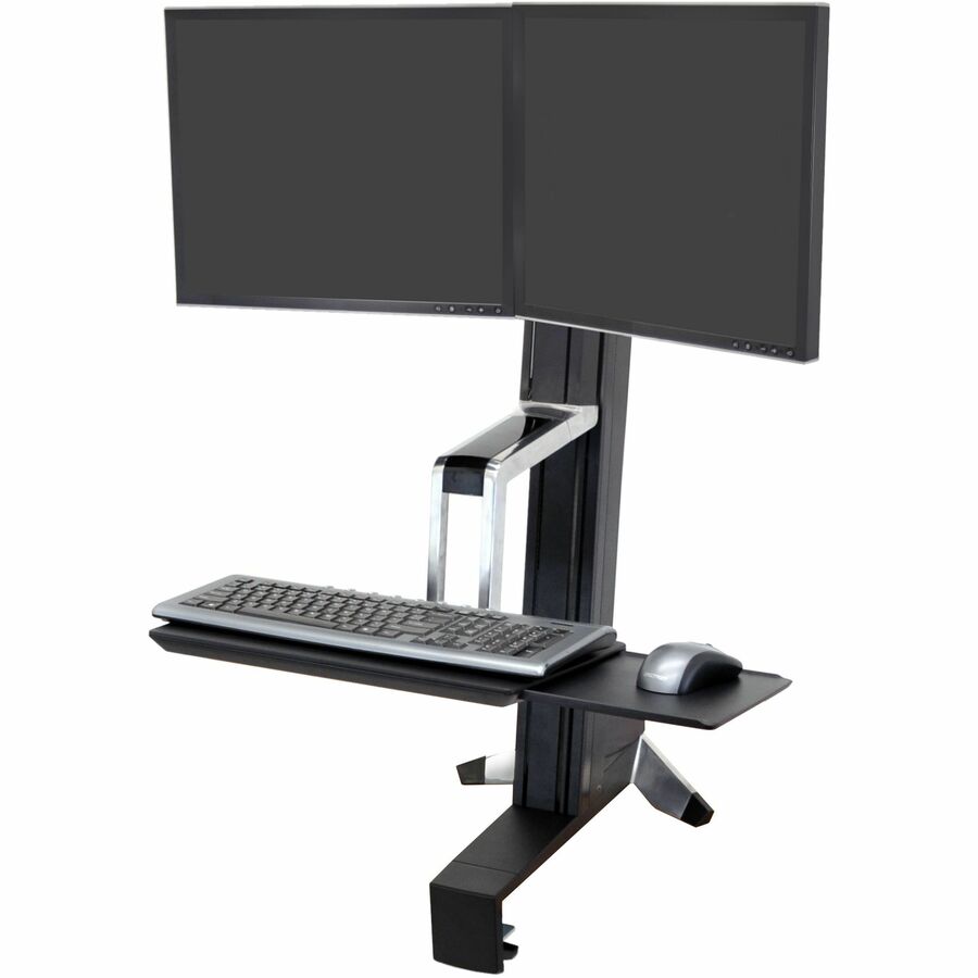 Ergotron WorkFit-S, Dual Monitor Standing Desk Workstation