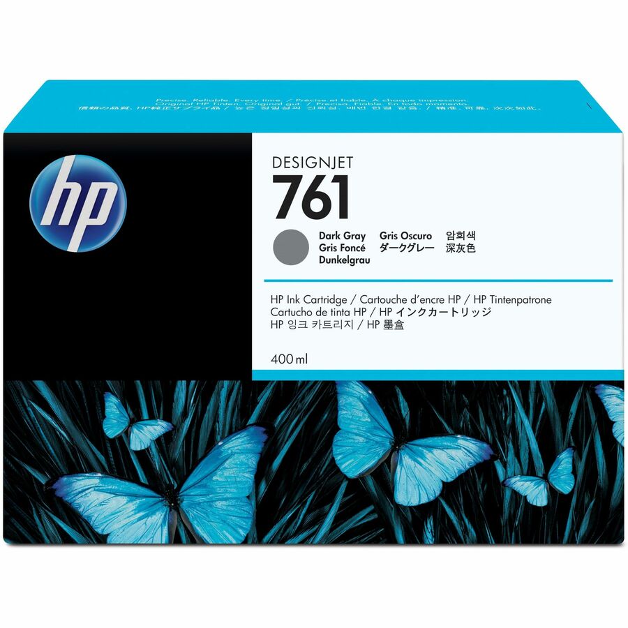HP 761 (CM996A) Original Inkjet Ink Cartridge - Single Pack - Dark Gray - 1 Each