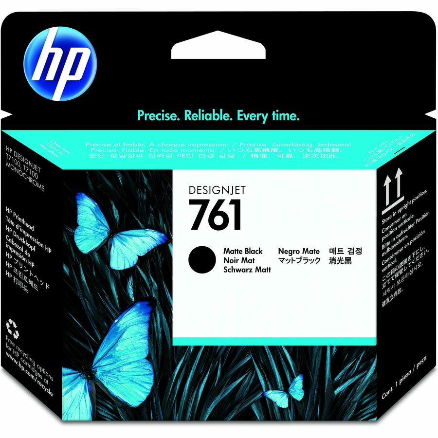 HP 761 (CH648A) Original Inkjet Printhead - Single Pack - Matte Black - 1 Each