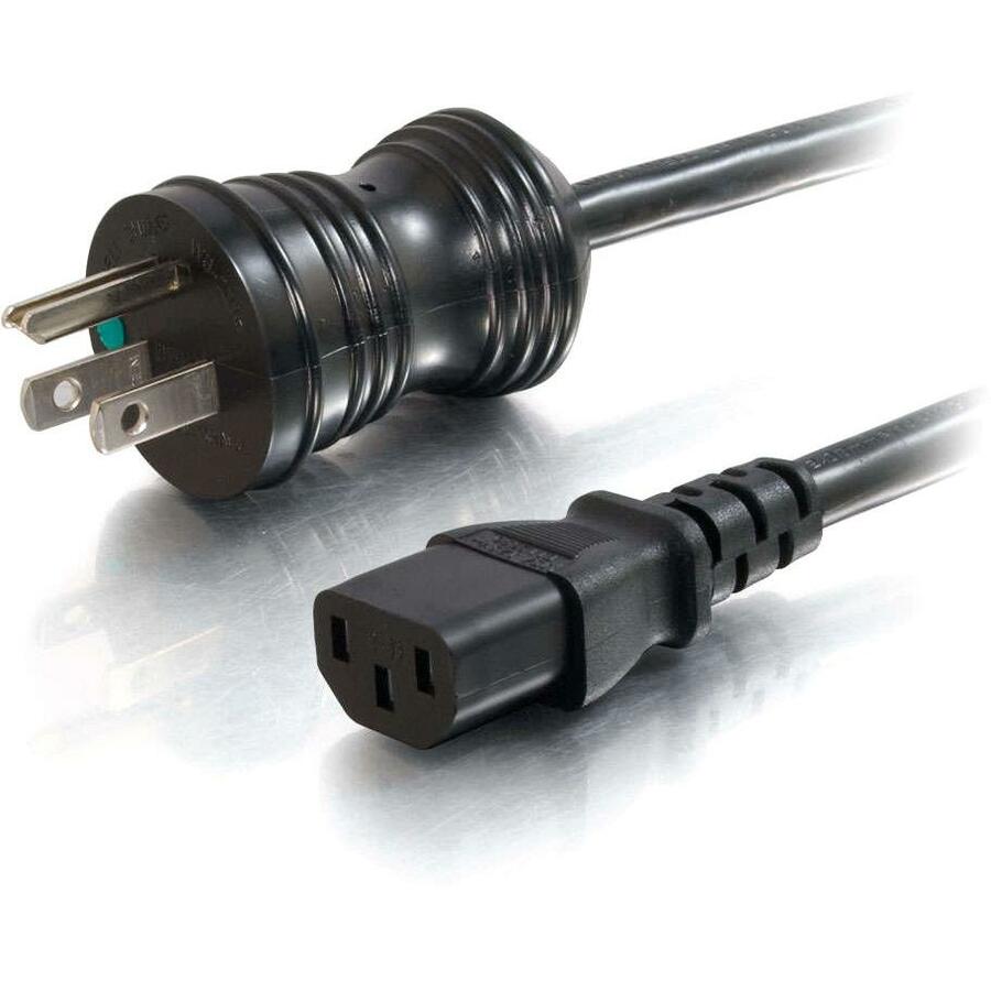 C2G 2ft 18 AWG Hospital Grade Power Cord (NEMA 5-15P to IEC320C13) - Black
