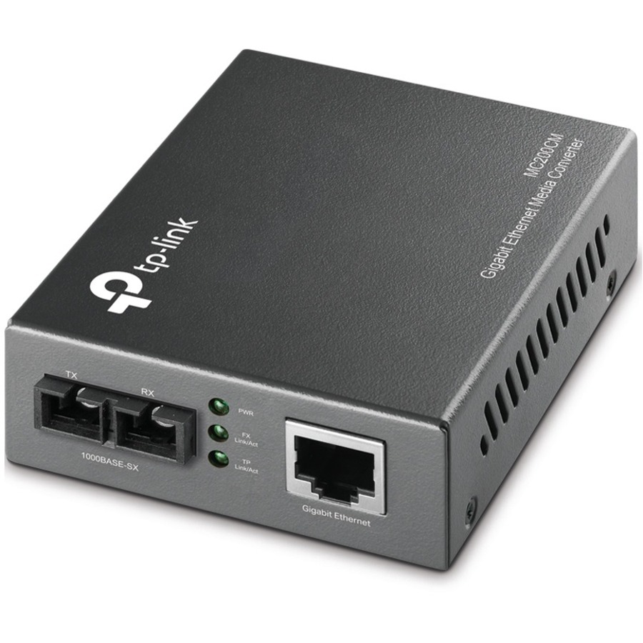 TP-LINK MC200CM - Gigabit SFP to RJ45 Fiber Media Converter - Black