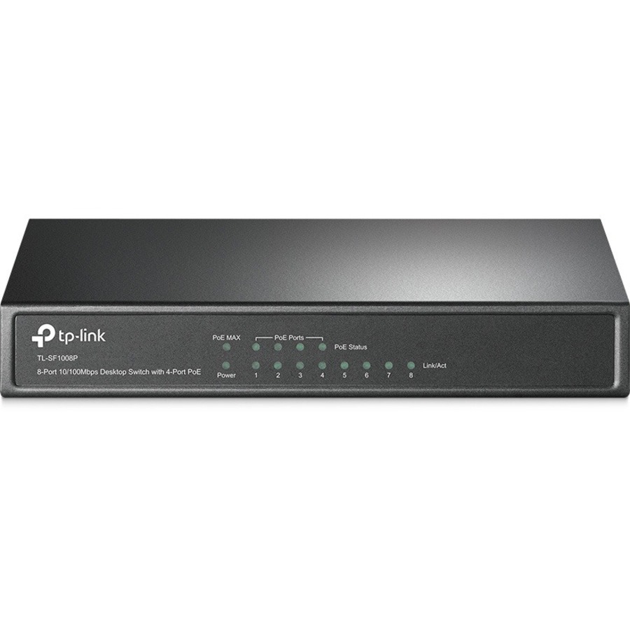 Parks West Business Products (2015) Inc. :: Technology :: Networking &  Cables :: Wired Networking :: Ethernet/Networking Switches & Bridges ::  TP-Link 8-Port 10/100Mbps Desktop Switch with 4-Port PoE+ - 8 Ports 