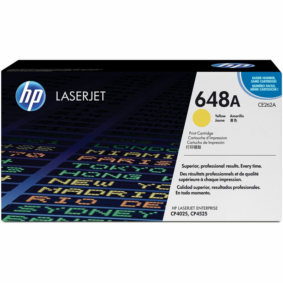 HP 648A (CE262AG) Original Laser Toner Cartridge - Single Pack - Yellow - 1 Each