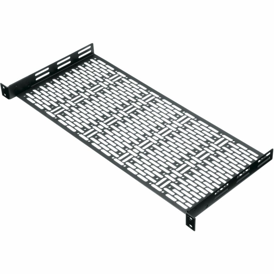 Middle Atlantic UFA 1RU Small Device Rack Mount Rack Shelf - 8in Depth - Steel - Black