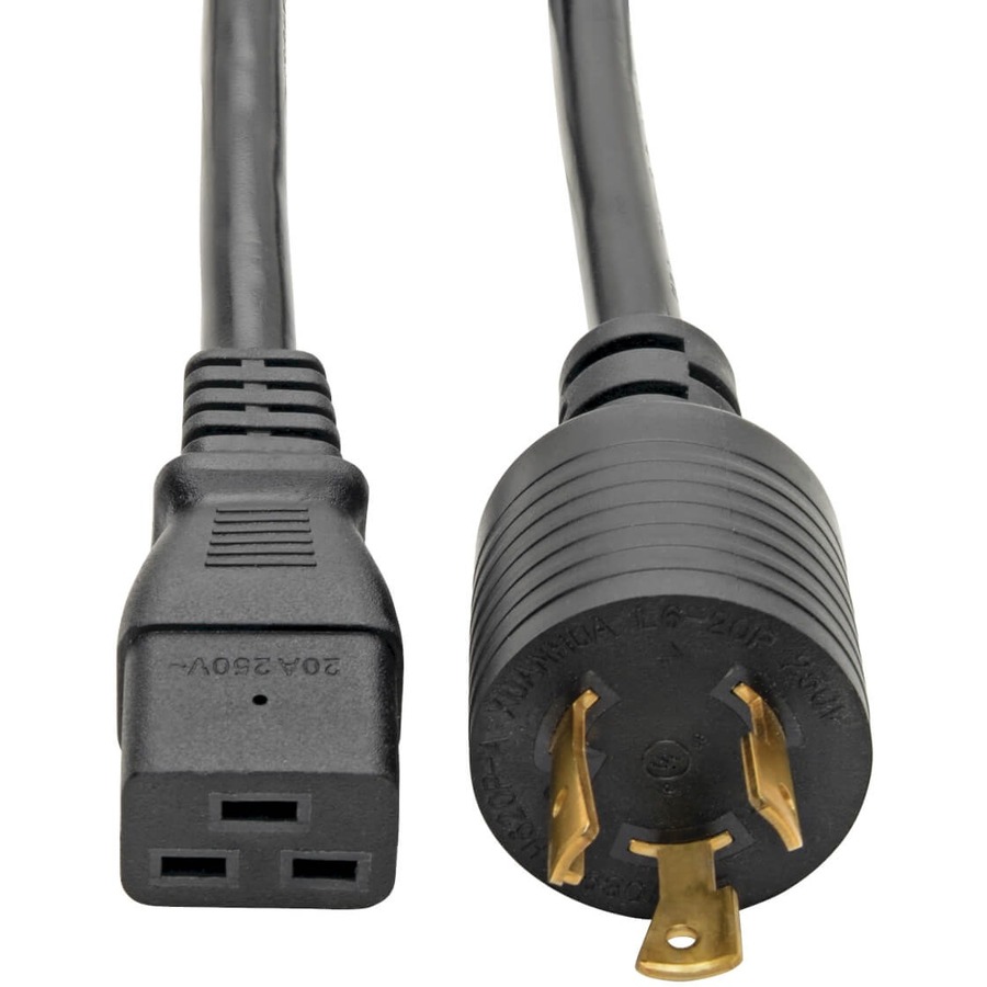 Tripp Lite by Eaton Power Cord C19 to NEMA L6-20 - Heavy-Duty 20A 250V 12 AWG 6 ft. (1.83 m) Black