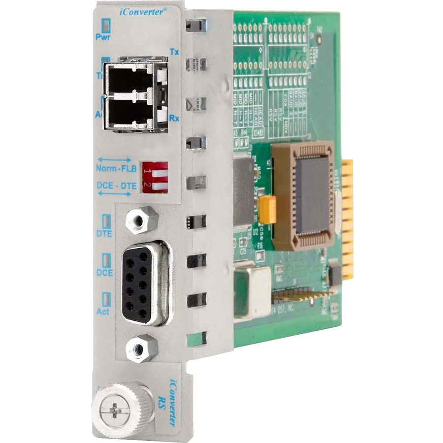 iConverter RS-232 Serial Fiber Media Converter DB-9 LC Single-Mode 30km Module