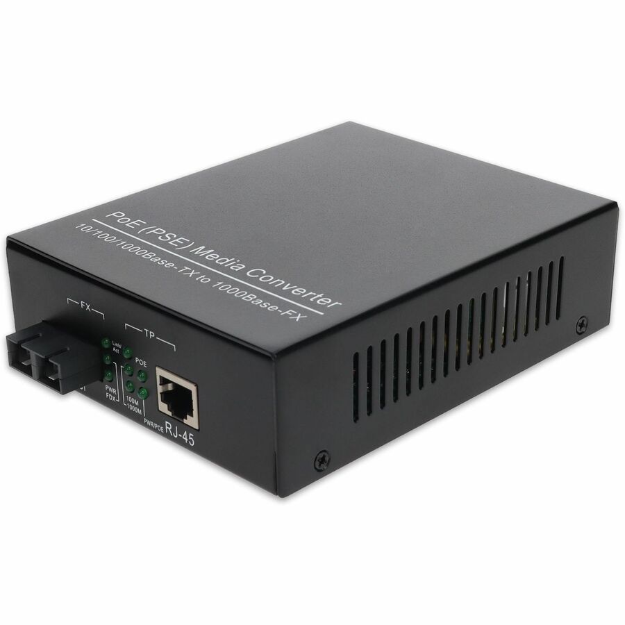 AddOn 10/100/1000Base-TX(RJ-45) to 1000Base-SX(SC) MMF 850nm 550m POE Media Converter