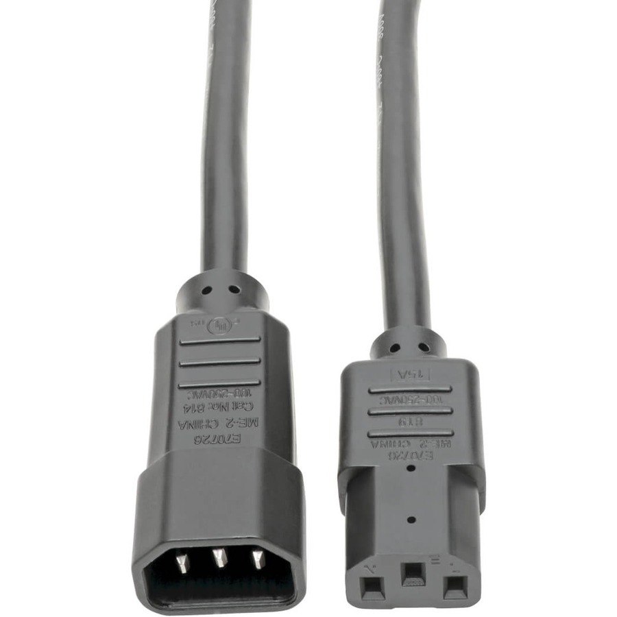 Tripp Lite by Eaton Heavy-Duty PDU Power Cord C13 to C14 - 15A 250V 14 AWG 1.5 ft. (0.45 m) Black