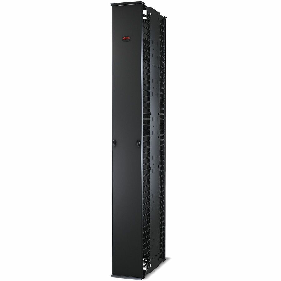 APC Performance, Vertical Cable Manager for 2 & 4 Post Racks, 84"H x 10"W, Double-Sided with Doors