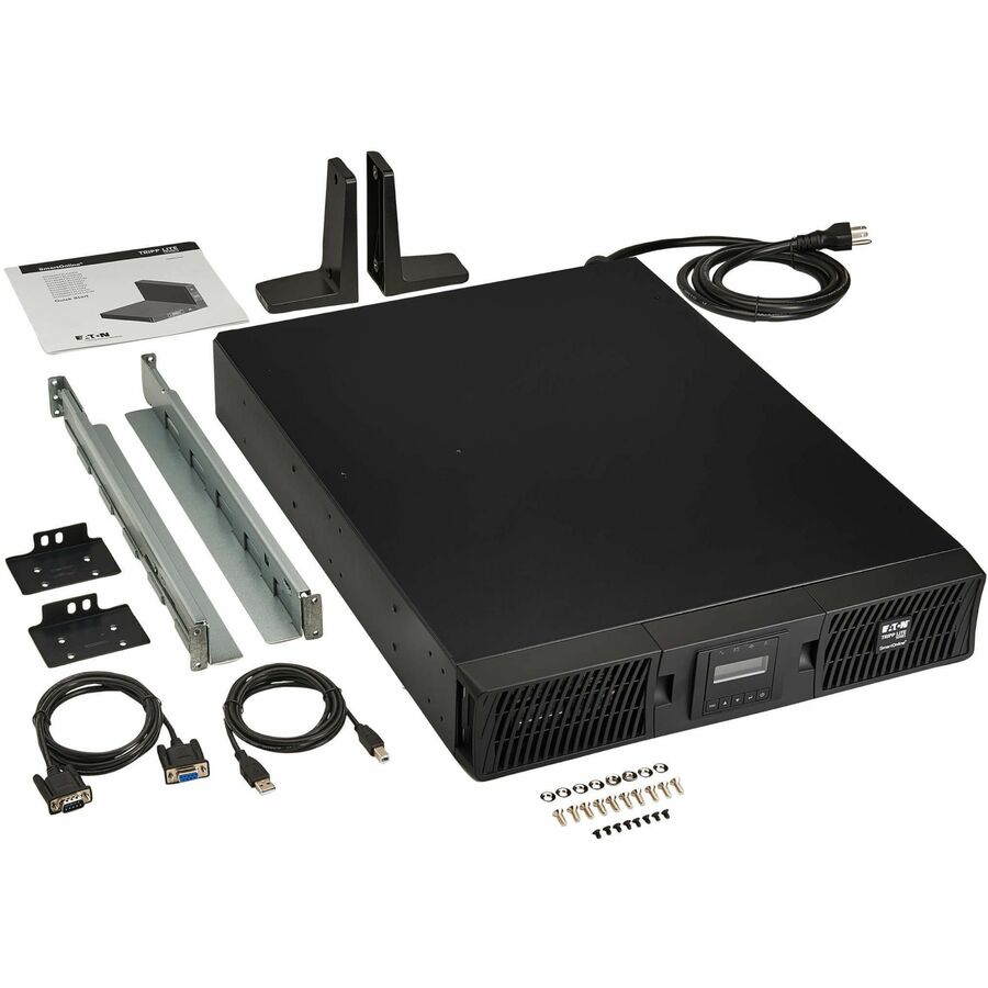 Tripp Lite by Eaton series UPS SmartOnline 2000VA 1800W 120V Double-Conversion Sine Wave UPS - 7 Outlets Extended Run Network Card Option LCD USB DB9 2U Rack/Tower