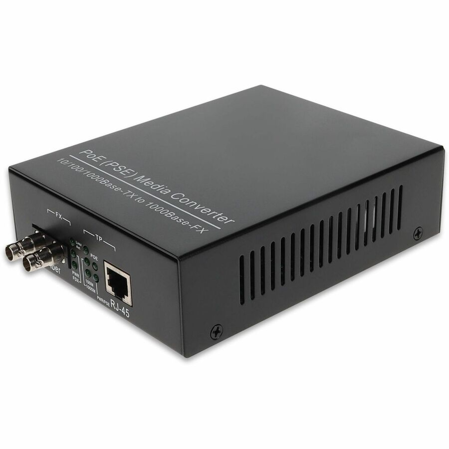 AddOn 10/100/1000Base-TX(RJ-45) to 1000Base-SX(ST) MMF 850nm 550m POE Media Converter