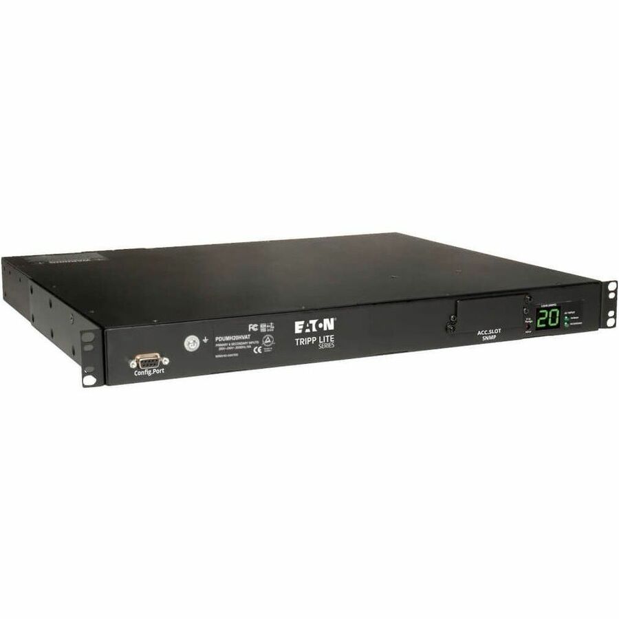 Tripp Lite by Eaton PDU 3.8kW Single-Phase Local Metered Automatic Transfer Switch PDU Two 200-240V C20 Inlets 8 C13 & 2 C19 Outputs 1U TAA