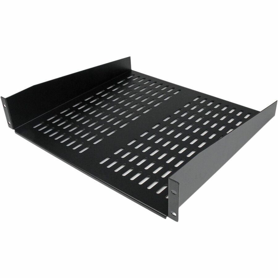 StarTech 2U 16in Universal Vented Rack Mount Cantilever Shelf, Fixed Server Rack Cabinet Shelf, 50lbs / 23kg, TAA