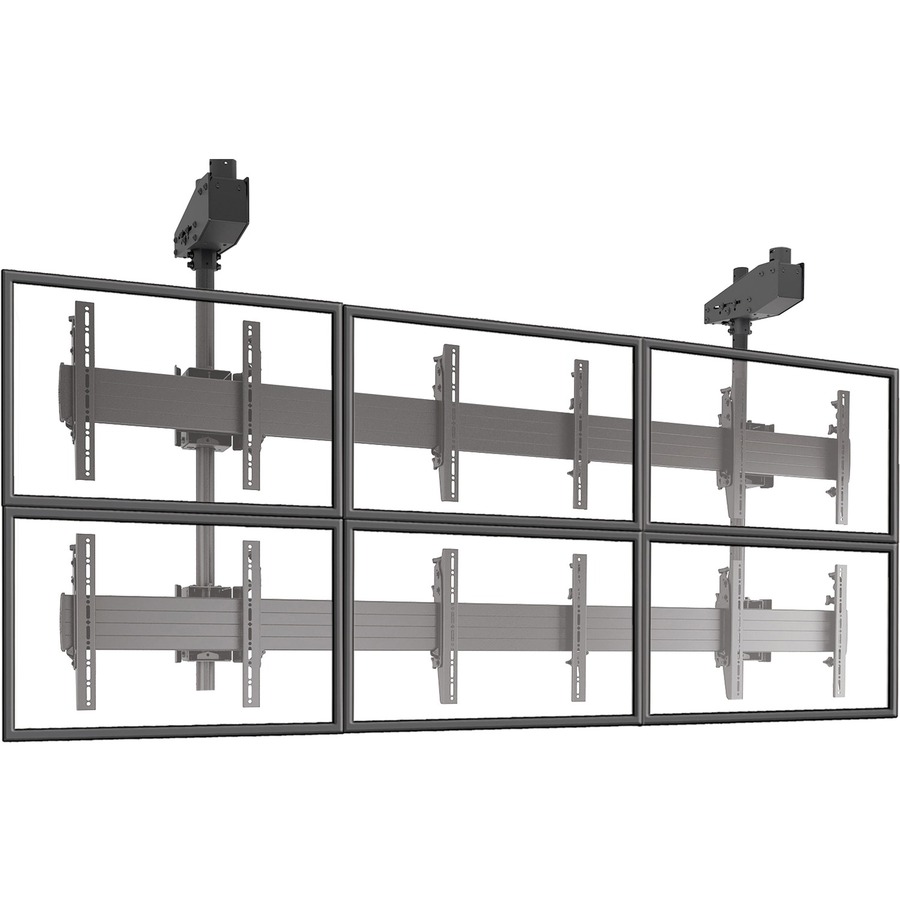 Chief Fusion Large Micro-Adjustable 3x2 Video Wall Ceiling TV Mount - For Displays 42-50˘ - Black