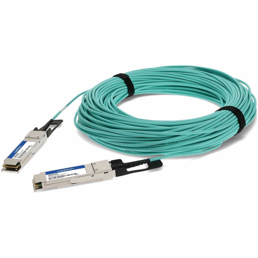 AddOn Extreme Networks® 10318 Compatible TAA Compliant 40GBase-AOC QSFP+ Active Optical Cable (850nm, MMF, 100m)