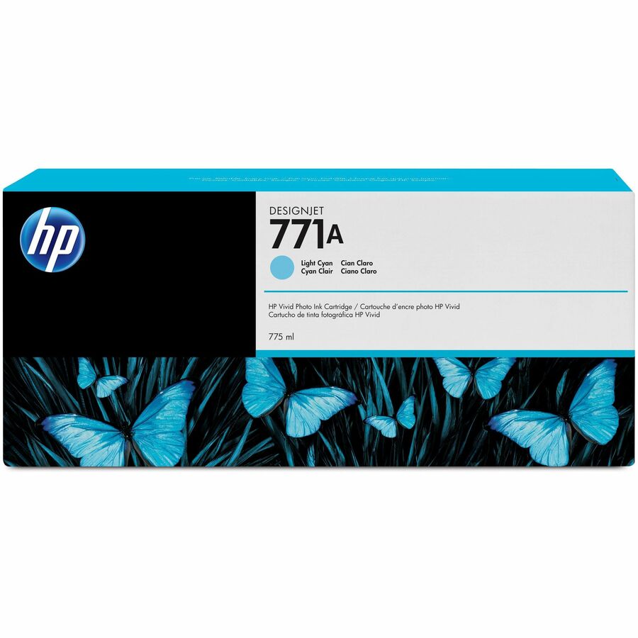 HP 771A (B6Y20A) Original Inkjet Ink Cartridge - Single Pack - Light Cyan - 1 Each