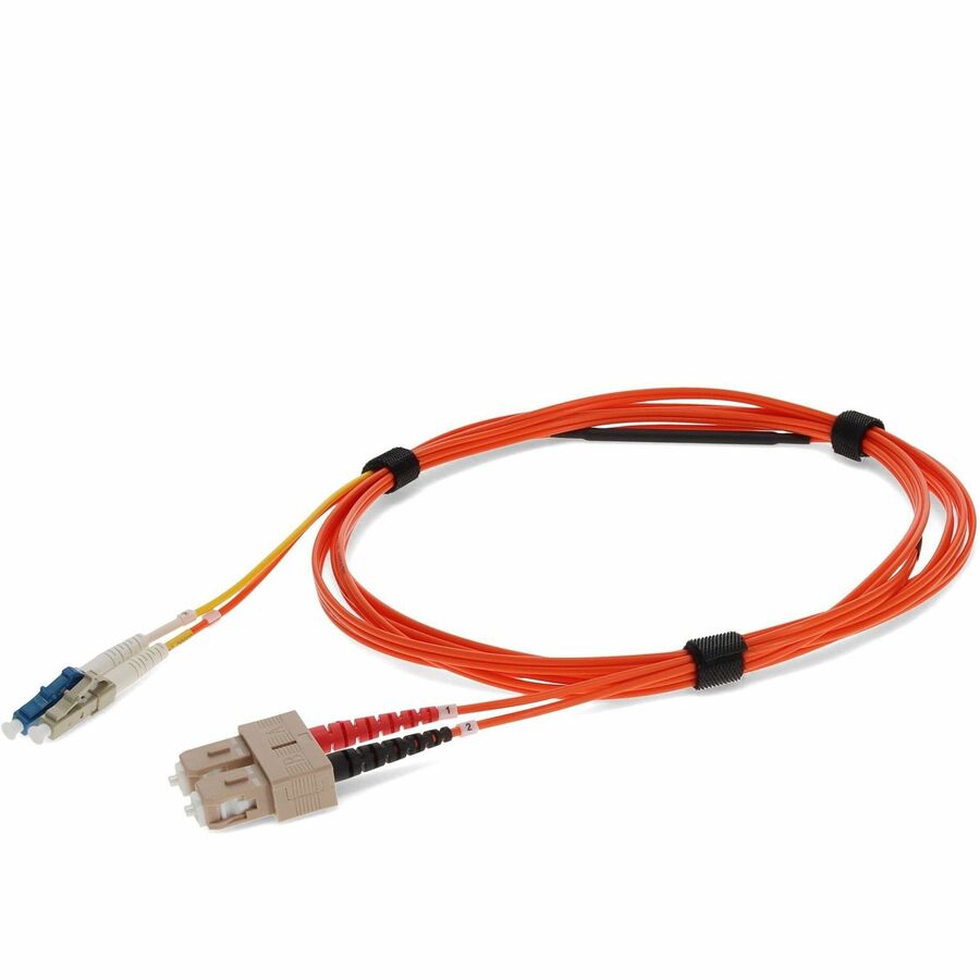 AddOn 1m LC (Male) to SC (Male) Orange OM2 & OS1 Duplex Fiber Mode Conditioning Cable